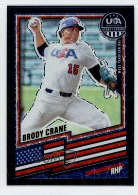 2026 Panini Stars & Stripes Prizm Black Velocity Prizm /39 Brody Crane #84 0g6d