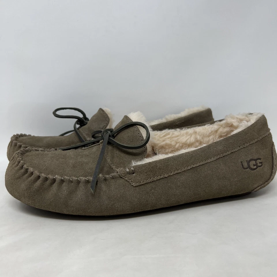UGG Corvin Loafer Sz.11 Slipper Men's Moccasins Suede Fur Driver - Image 2 of 4
