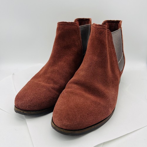 TOMS Stivaletto donna Ella scamosciato Chelsea arancione bruciato W9 - Foto 4 di 10