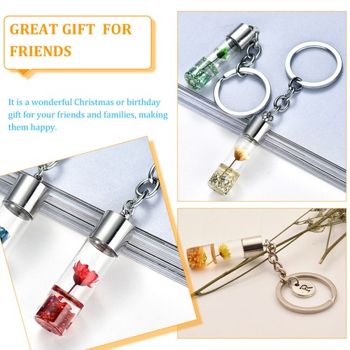 4 PCS Preserved Flower Keychain Miss Pendant Chains for Backpacks - Zdjęcie 11 z 12