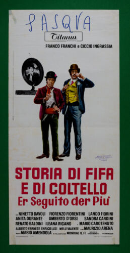 L39 LOCANDINA STORIA DI FIFA E DI COLTELLO FRANCO FRANCHI INGRASSIA RIGANO - Imagen 1 de 1