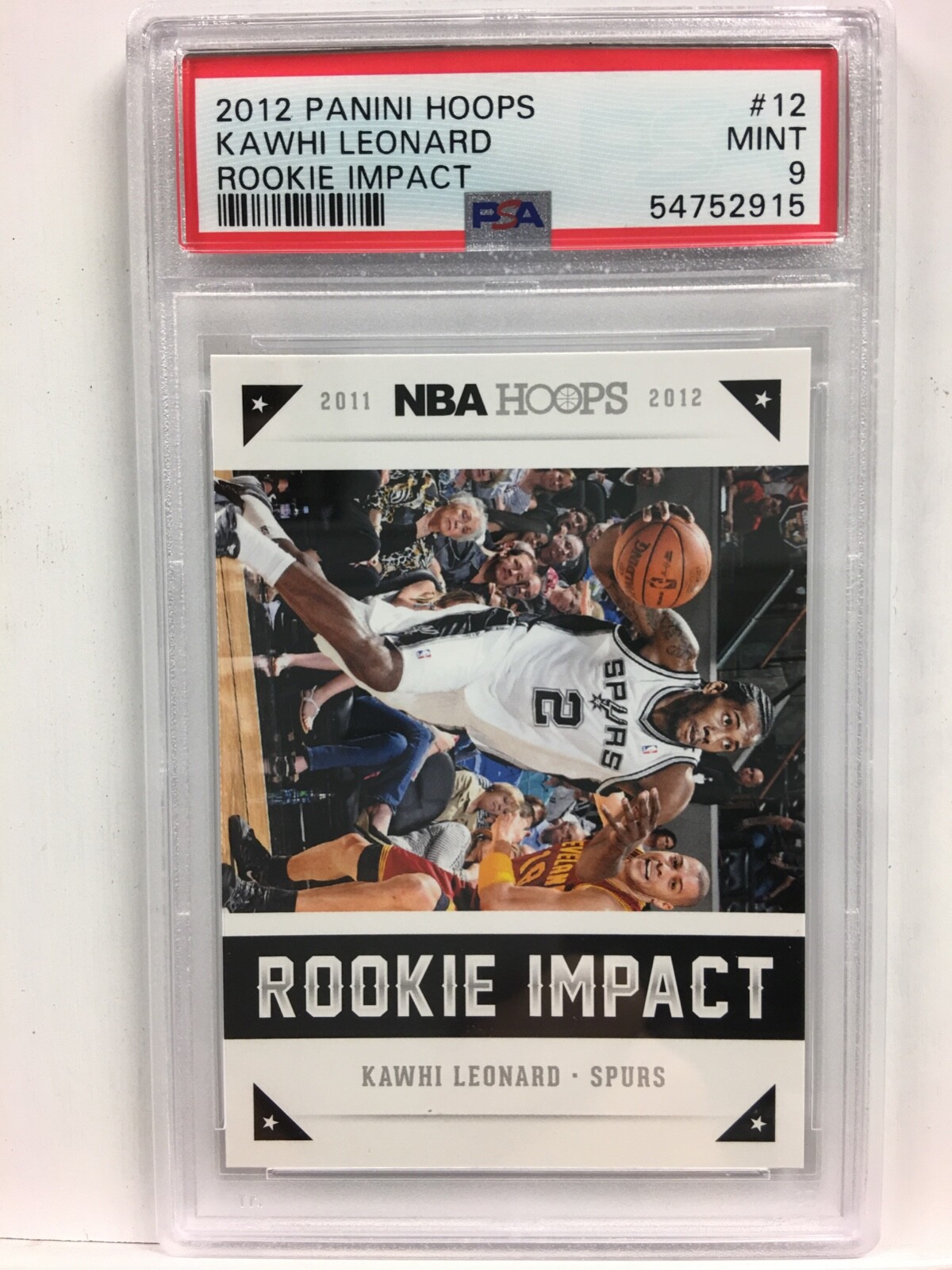 2012 PANINI HOOPS #12 KAWHI LEONARD Clippers Spurs Rookie Impact PSA 9
