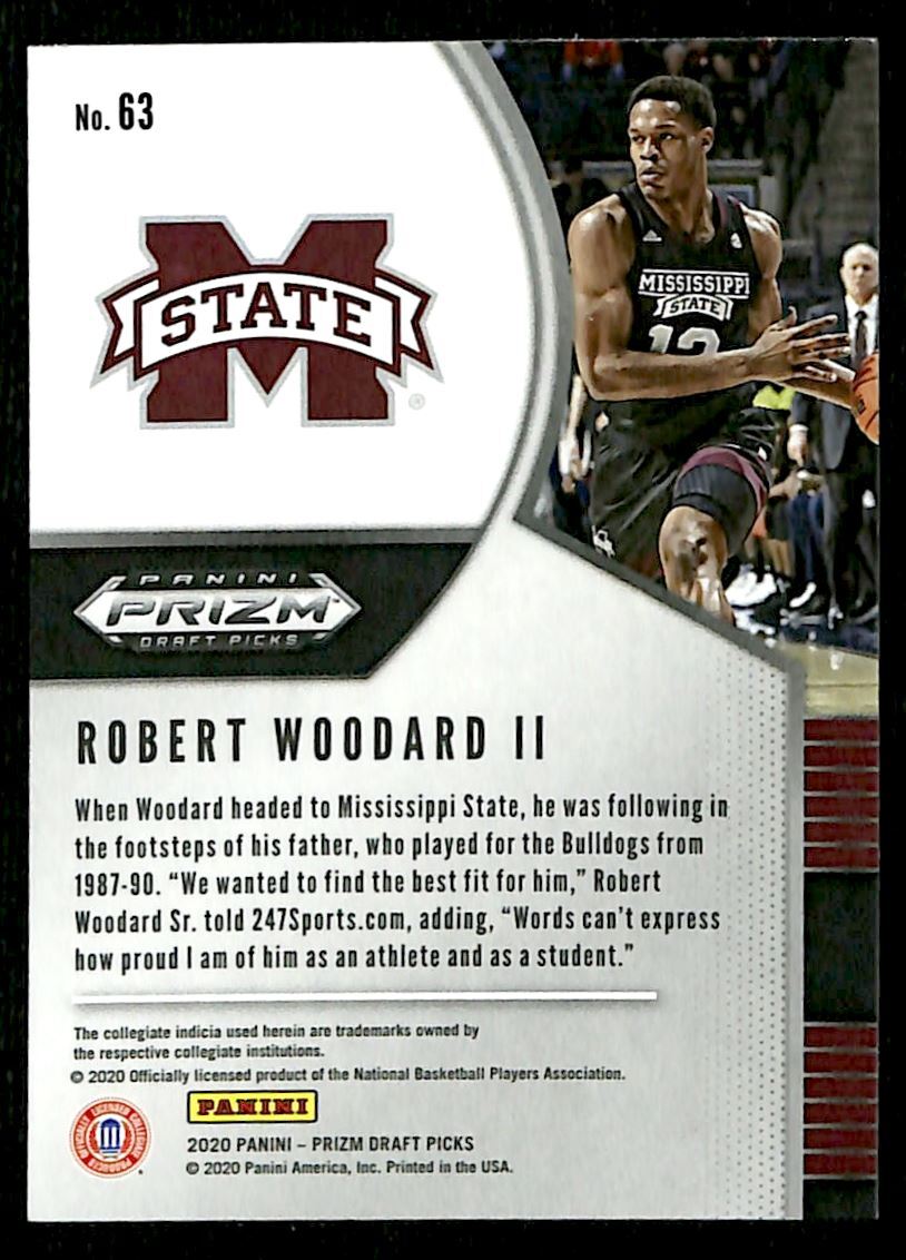 2020-21 Panini Prizm Draft Picks Robert Woodard II Rookie