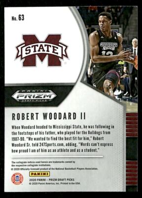 2020-21 Panini Prizm Draft Picks Robert Woodard II Rookie