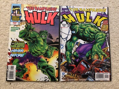 Marvel - The Rampaging Hulk (1998) 2 Comic Lot #1 & #2 Greenberg, Leonardi