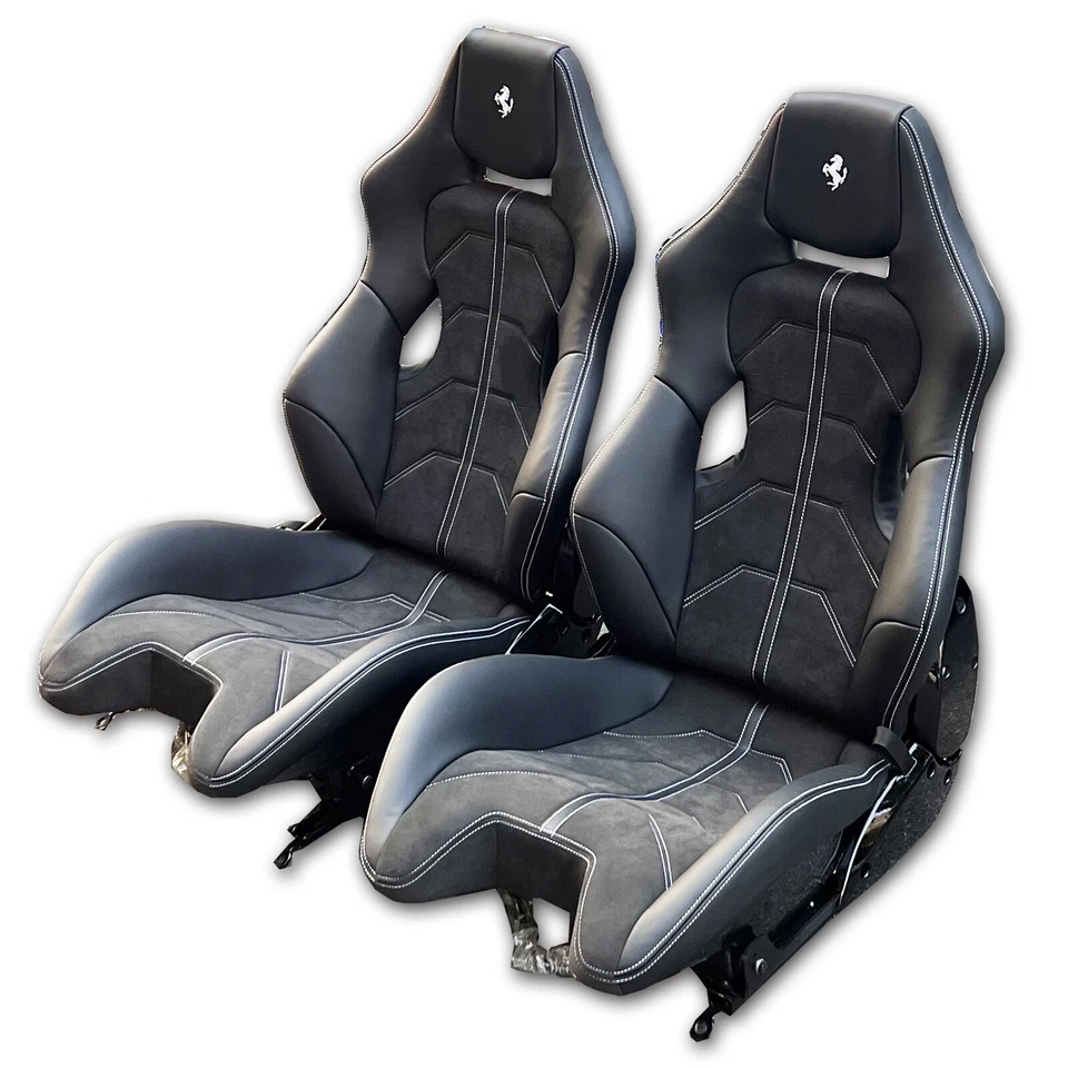 For FERRARI F430 California 458 488 F12 F8 SCUDERIA GOLDRAKE CARBON SEAT BLACK  - Image 2 of 4