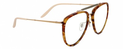 Gucci GG0672S Designer Reading Glasses Tortoise Havana Gold Pilot 58mm PIK POWER