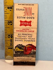 Frisco Railway 5000 Miles of Track in 8 States Billboard Matchbook