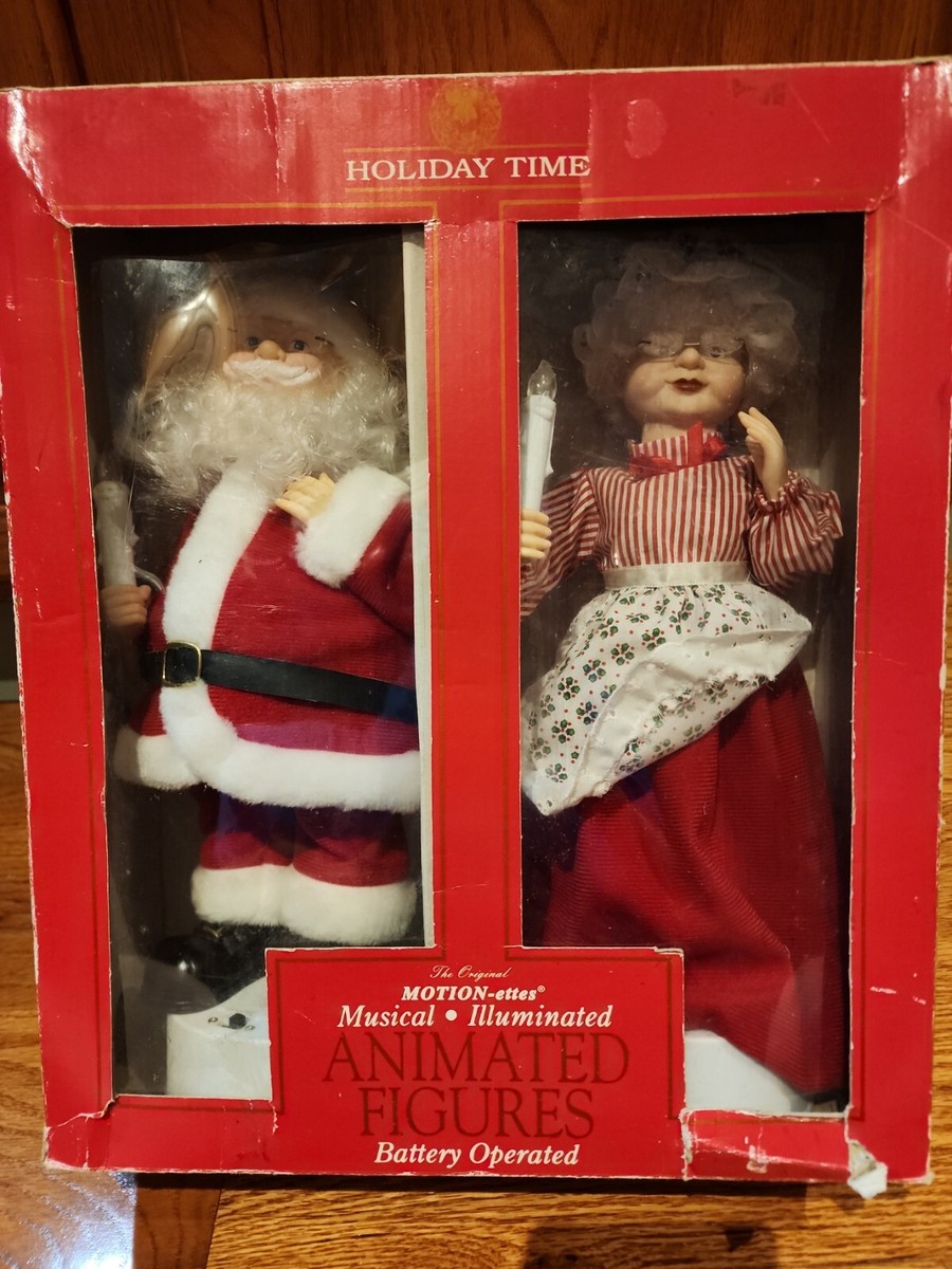 Animated Telco Santa & Mrs. Claus 15” Original Motion-ettes Twin