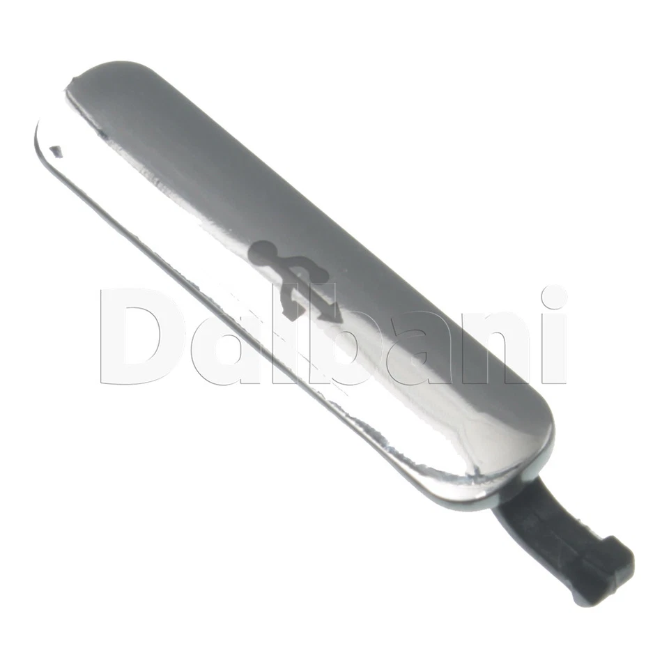 Cubierta de puerto de carga plateada para Samsung Galaxy S5 Foto 3 de 3