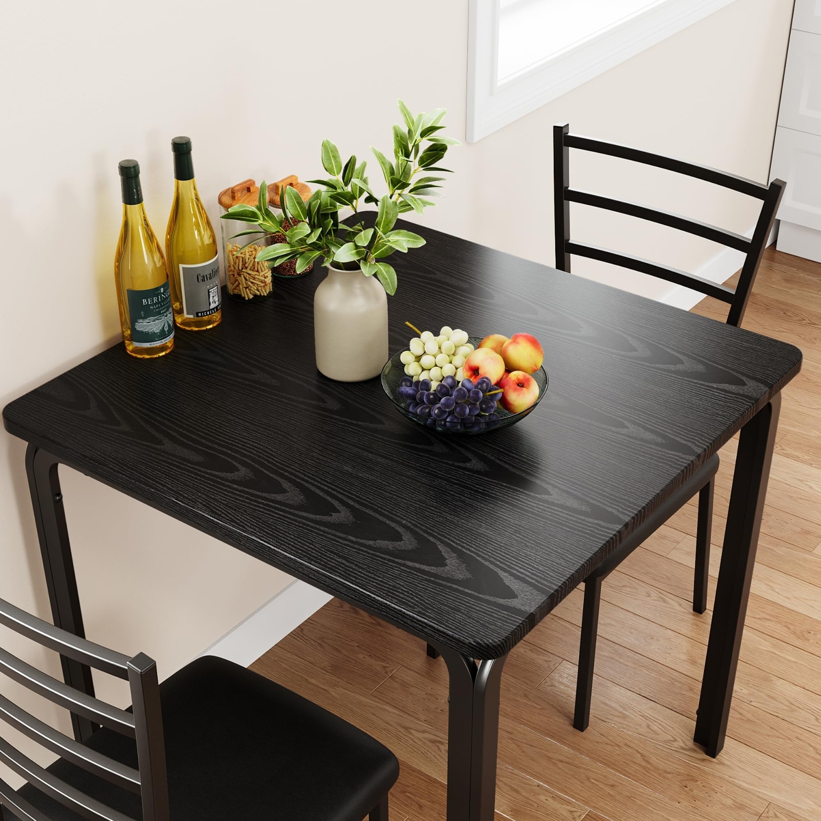 3 Piece Dining Table Set for 2 ,Modern Kitchen Table and 2 Chairs Set Furniture