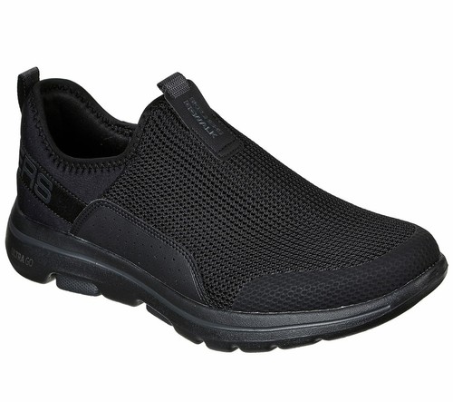 Skechers Men's GOwalk 5 Downdraft Slip-On, Black/Charcoal