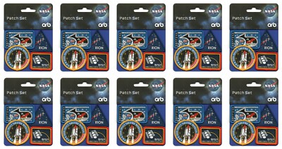 Restposten - 10 x NASA Patch Sets (40 x kleine Aufnäher) - Apollo 11 - Space Shuttle