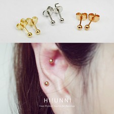 20g 3mm tiny ball 316L Stainless Steel stud earrings, rose gold earings, 1pair