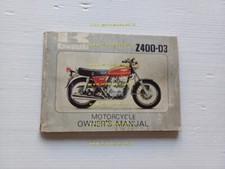 Kawasaki Z 400 D3 1975 manuale uso manutenzione originale INGLESE owner's manual