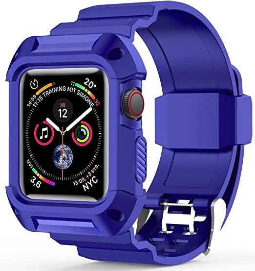 Apple Watch Band Bumper Case Rugged Strap Series 9 8 7 SE 6 5 4 3 2 1 - 42mm NEW-image