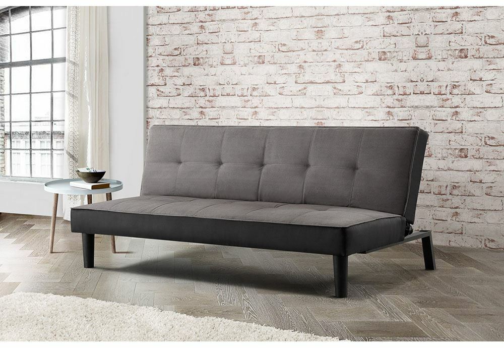 Birlea Aurora Grey Velvet Upholstered Fabric Sofa Bed eBay