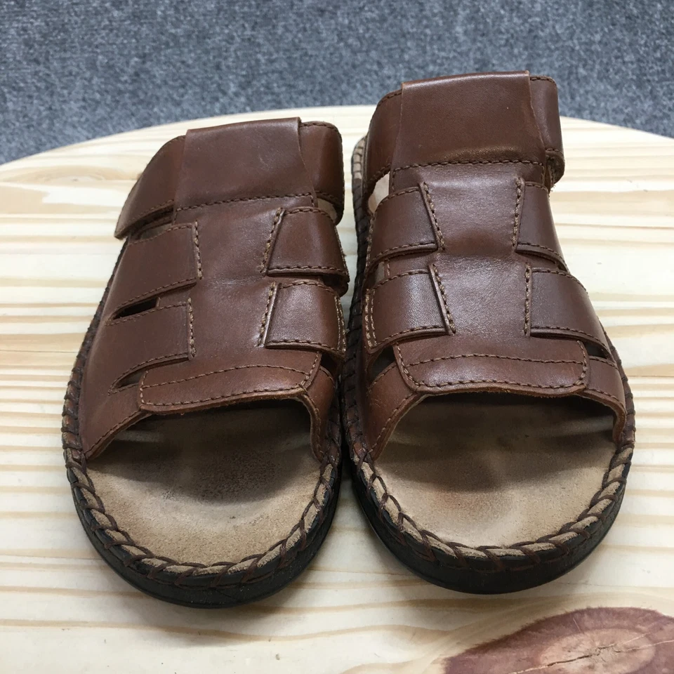 Duck Head Sandals Womens 10 M Casual Comfort Slip On Wedge Slide Brown Leather - Image 4 of 4