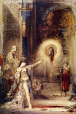 THE APPARITION SALOME DANCE HEAD JOHN BAPTIST PAINTING BY GUSTAVE MOREAU REPRO 
