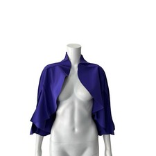 Nwt $375 M2057 Maria Pinto Violet Purple Felicity Open Front Jacket Size Medium