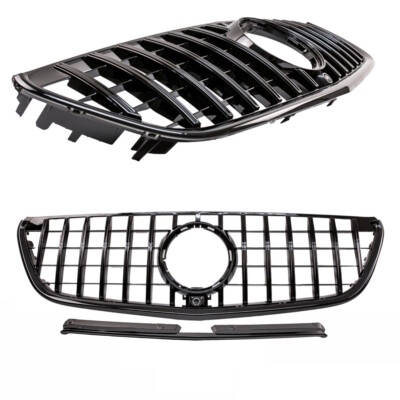 Kühlergrill Schwarz glanz für Mercedes Vito W447 + Kamera 14-19 Panamericana GT