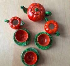 Occupied Japan Maruhon  Ware Pumpkin tableware Set Antique