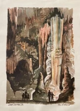 Paul N.  Norton watercolor LURAY CAVERNS VA