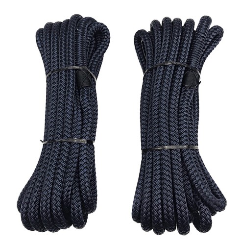 Navy Blue Docklines Double Braid on Braid Polyester Mooring Rope 10mm - 16mm - Imagen 7 de 9