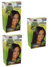 BL African Pride Olive Miracle No -Lye Relaxer Super 1 Touch-Up X 3 Packs