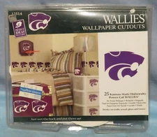 25 KANSAS STATE WILDCATS P0WER CAT WALLIES WALLPAPER CUTOUTS SPORTS FAN DECOR