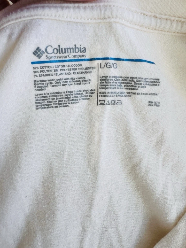 Conjunto Columbia para mujer grande beige Henley salón conjunto manchado Foto 4 de 4