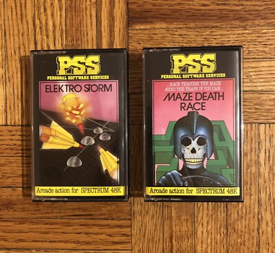 1983 Electro Storm & Maze Death Race Games By PSS - Sinclair ZX Spectrum 48k