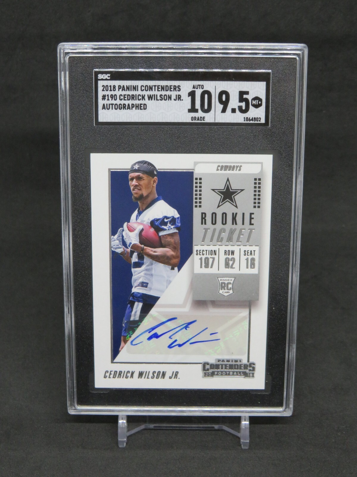 Cedrick Wilson Jr. Panini Contenders #190 Autograph-Ticket Stub