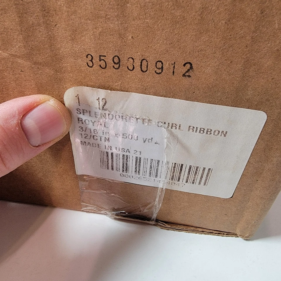 Case of 12 Royal Blue Curling Ribbon 500 Yard Rolls X 3/16" Gift Wrapping Cat#JK - Image 4 of 4