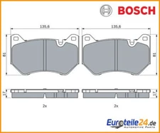Brake pad set, disc brake Bosch 0986424966 for Audi Q5