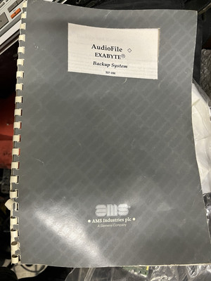 AMS SNOW AUDIOFILE Exabyte Handbuch