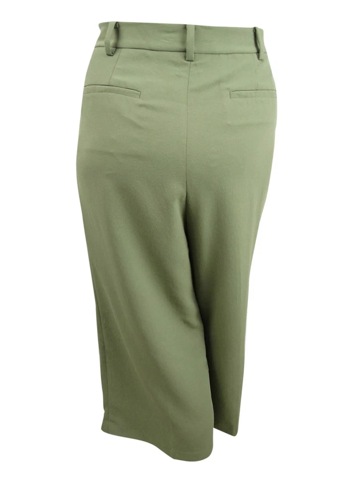 Pantalones gauchos plisados para mujer Michael Michael Kors (14, verde militar) Foto 2 de 3