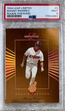 1994 LEAF LIMITED ROOKIE PHENOMS /5000 MANNY RAMIREZ RC PSA 9