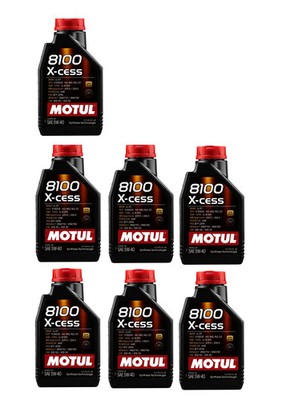 Motul 8100 X-cess 5W-40 Motoröl 7x 1L ACEA A3/B4, API SN, GM LL-B-025
