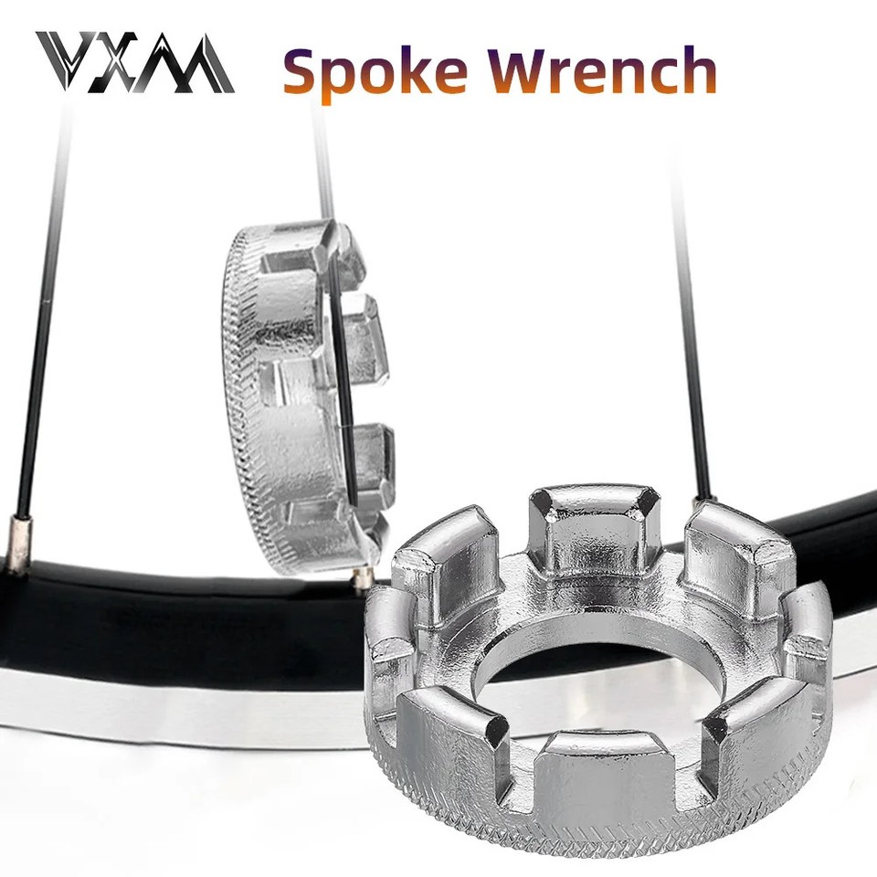 Llave para pezón de radios bicicleta 8 vías herramienta de servicio