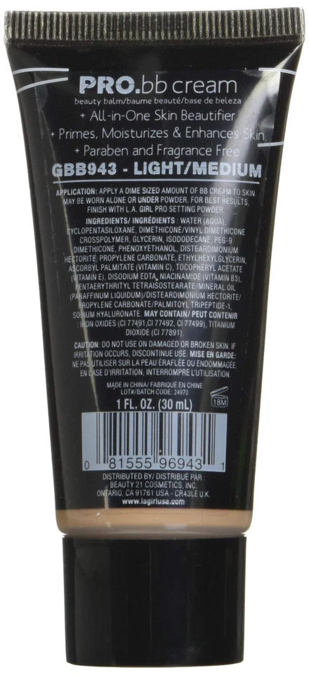 LA GIRL HD Pro BB Cream - Light Medium - Image 2 of 3