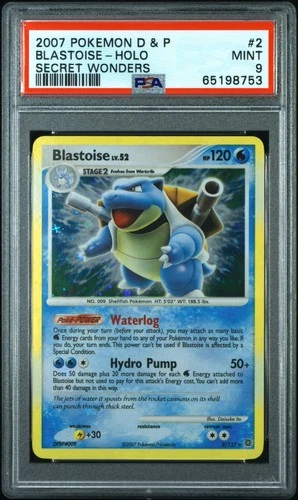 2007 Blastoise #2 Holo | Pokémon D&P Secret Wonders  PSA 9