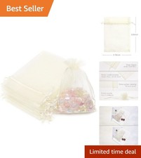 50Pcs Elegant Drawstring Organza Pouches 3.15" x 4" for Beautiful Gift Displays