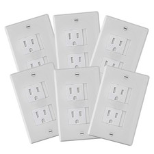 6-Pack Safety Innovations Self-closing 2 Screw Decora Outlet Covers- An Alt...