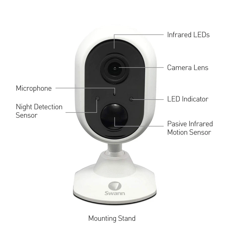 Alert Indoor Security Camera Twin Pack, 1080p, Heat & Motion Sensing, 2-Way T... - Image 2 of 4