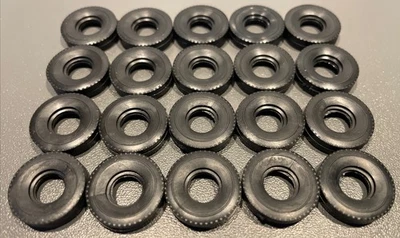 Dinky/Corgi 18mm Multi Fit Reproduction Black Untreaded Tyres Set of 20