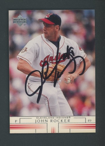 John Rocker BRAVES INDIANS Signed Autograph Auto 2002 Upper Deck Card ...