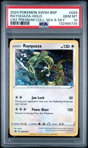 2024 POKEMON SWSH BLACK STAR PROMO #029 RAYQUAZA-HOLO PSA 10