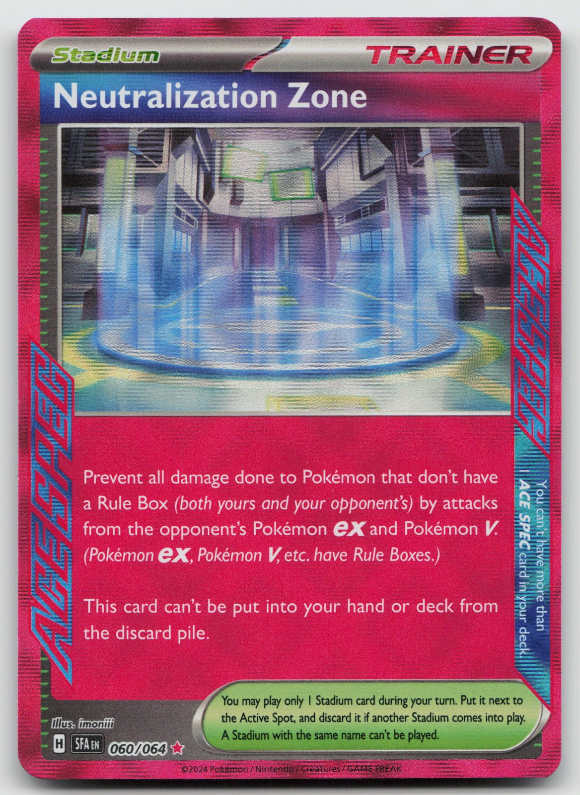 Neutralization Zone ACE SPEC Rare Reverse Holo SV: Shrouded Fable 060/064 NM