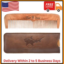 Wooden Hair Combs for Men,Men's Wood Beard Comb with 1 Count (Pack of 1)